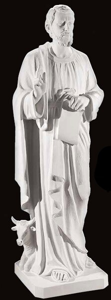Carrara Marble Saint Luke Made in Italy Sculpture San Luca